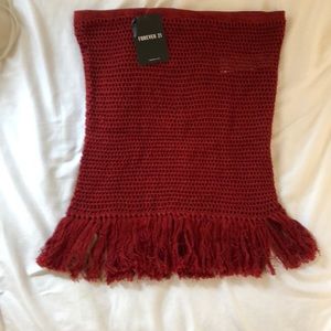 Forever 21 Crochet Mini Skirt -Red